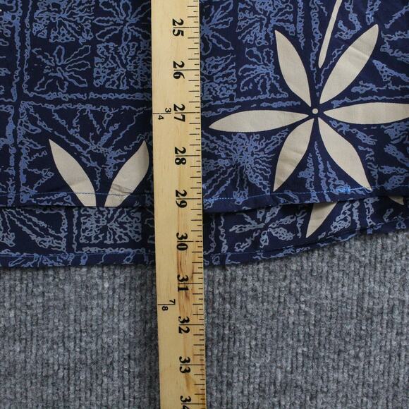 Avanti Shirt Men XXL Silk Hawaiian Aloha Floral Blue Button Up Tropical Colorful - Picture 4 of 6
